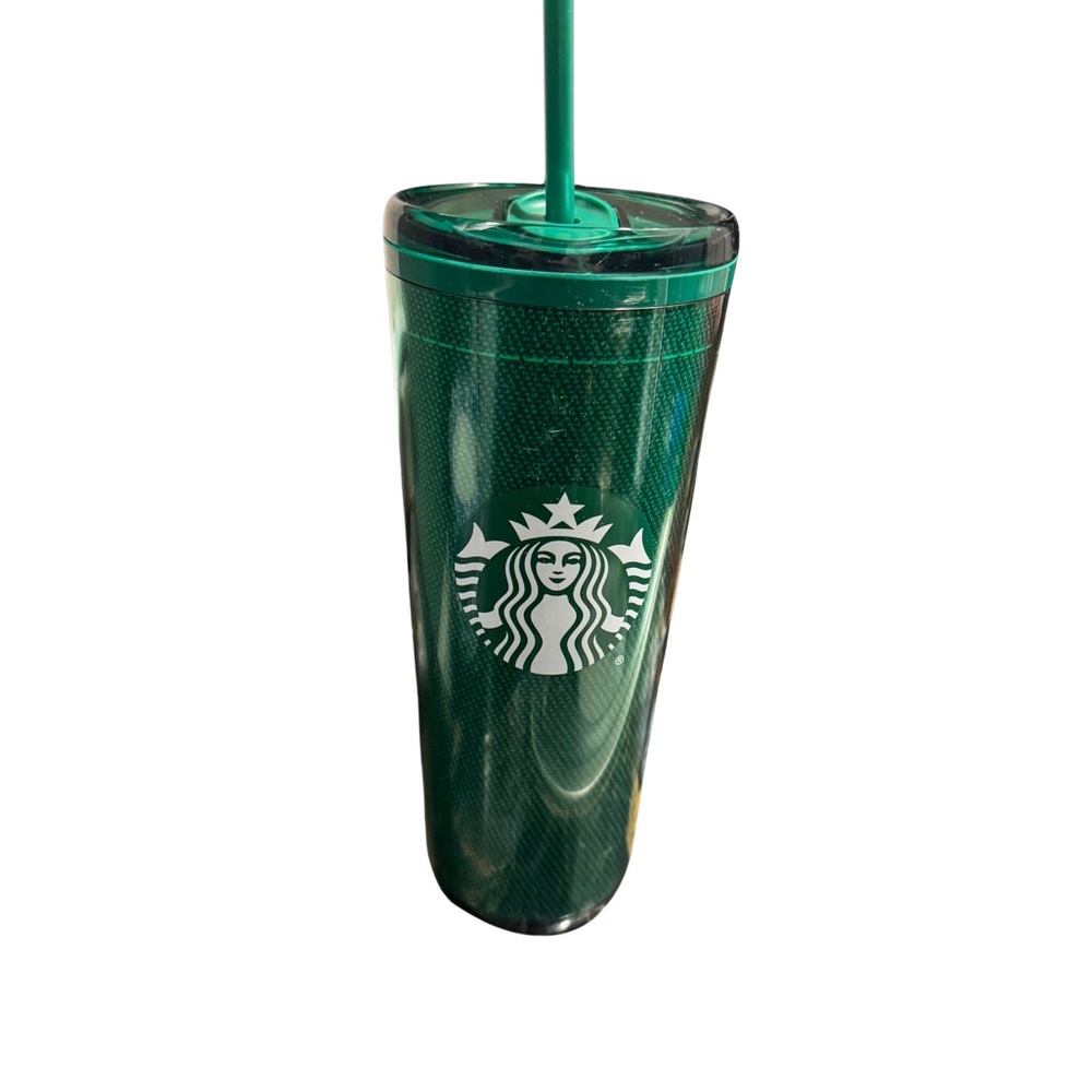 Starbucks Emerald Green Tumbler with Lid and Straw